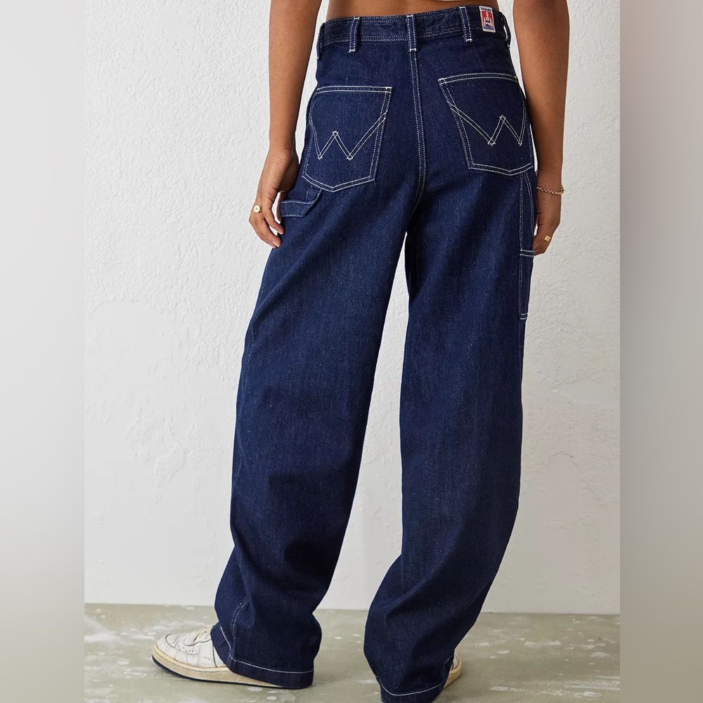 Wrangler Dark Blue High-Rise Wide Leg Jeans - Picture 3 of 16